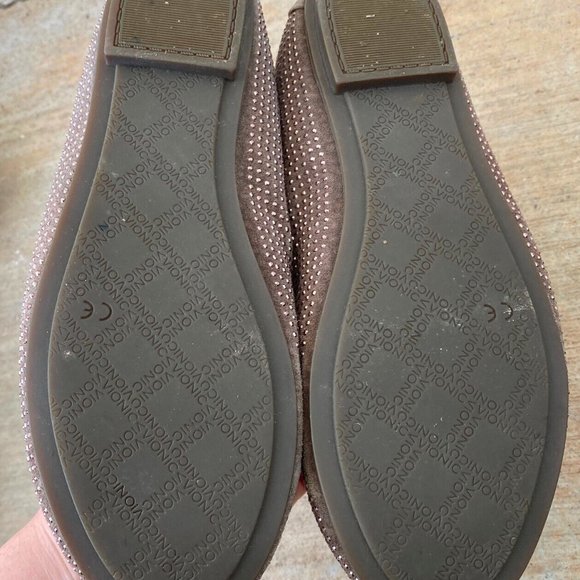 Vionic Willow Womens 5 Ballet Flats Brown Tan Sparkle Rhinestone Orthotic - Picture 6 of 7